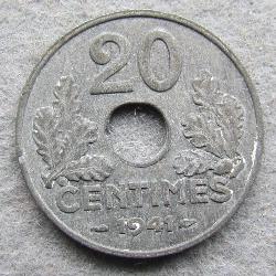 Frankreich 20 Centimes 1941