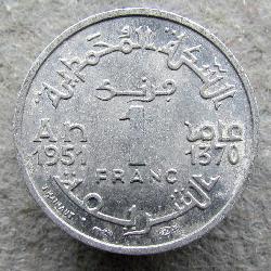 Марокко 1 франк 1951