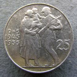 Československo 25 Kčs 1955