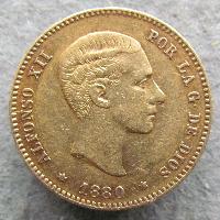 Spain 25 pesetas 1880