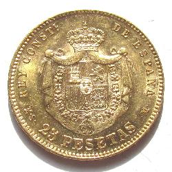 Испания 25 pts 1880