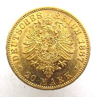 Prussia 20 Marks 1887 A