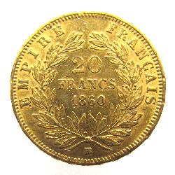 Francie 20 Franků 1860 BB