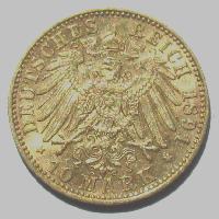 Saxony 10 M 1891 E