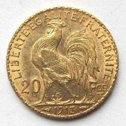 Франция 20 франков 1913