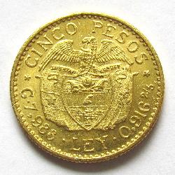 Colombia 5 pesos 1924