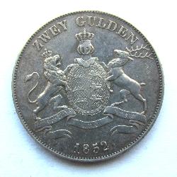 Württemberg 2 Gulden 1852