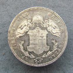 Austria Hungary 1 Forint 1869 KB