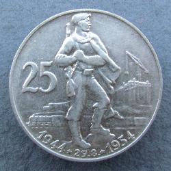 Tschechoslowakei 25 CZK 1954