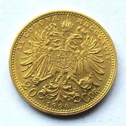 Austria Hungary 20 korun 1894