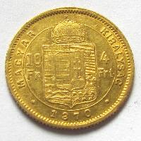 Austria Hungary 10 Fr / 4 Frt 1870 GYF