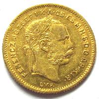 Austria Hungary 10 Fr / 4 Frt 1870 GYF