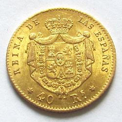 Spain 40 Rs 1864