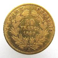 Frankreich 10 Frank 1860 А