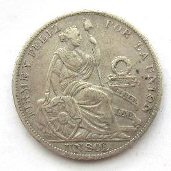 Перу 1 сол 1896 F