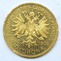 Austria Hungary 10 korun 1908