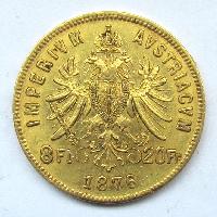 Austria Hungary 8 Fl / 20 Fr 1876