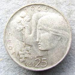 Tschechoslowakei 25 CZK 1965