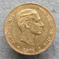 Spain 25 pesetas 1878. Madrid