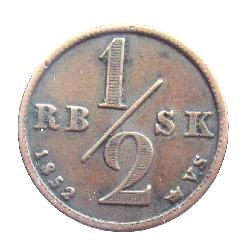 Denmark 1/2 Rigsbankskilling 1852