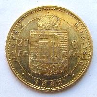 Austria Hungary 20 Fr / 8 Frt 1882 KB