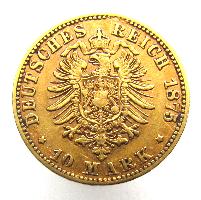 Hessen 10 Mark 1875 H