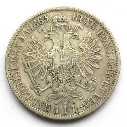 Austria Hungary 1 FL 1863 A