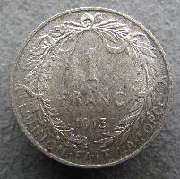 Belgium 1 franc 1913