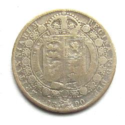 Great Britain 1/2 crown 1890