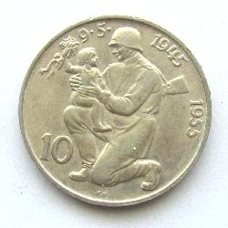 Tschechoslowakei 10 CZK 1955