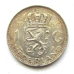 Netherlands 1 Gulden 1964