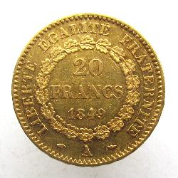 Francie 20 Franků 1849 A