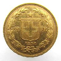 Switzerland 20 Francs 1896 B