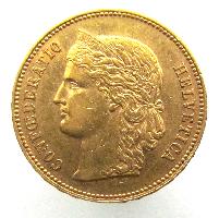 Switzerland 20 Francs 1896 B