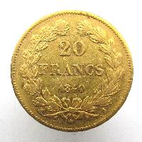 Francie 20 Franků 1840 A