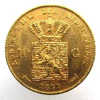 Nizozemsko 10 Gulden 1877