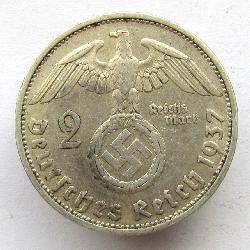 Deutschland 2 RM 1937 F