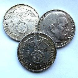 Германия 5 RM 1936-1939