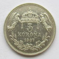 Rakousko-Uhersko 5 koron 1907 KB
