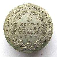 Prussia 1/6 Thaler 1817 B