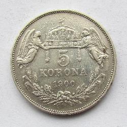 Rakousko-Uhersko 5 koron 1900 KB
