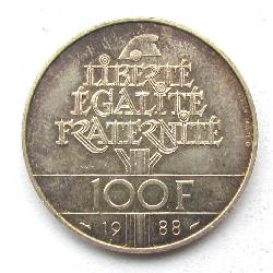 Франция 100 франков 1988
