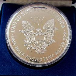 USA 1/2 pound silver 1992