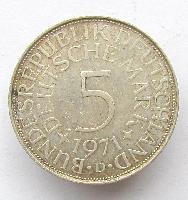 Germany 5 DM 1971 D