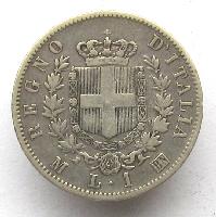 Italy 1 lira 1863 M BN