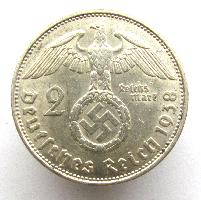 Германия 2 RM 1938 B