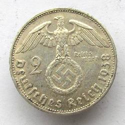 Deutschland 2 RM 1938 B