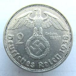 Německo 2 RM 1938 D