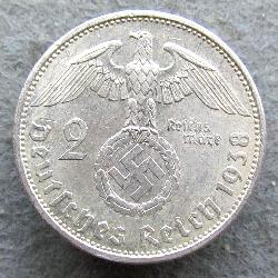 Germany 2 RM 1938 A