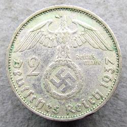 Германия 2 RM 1937 F